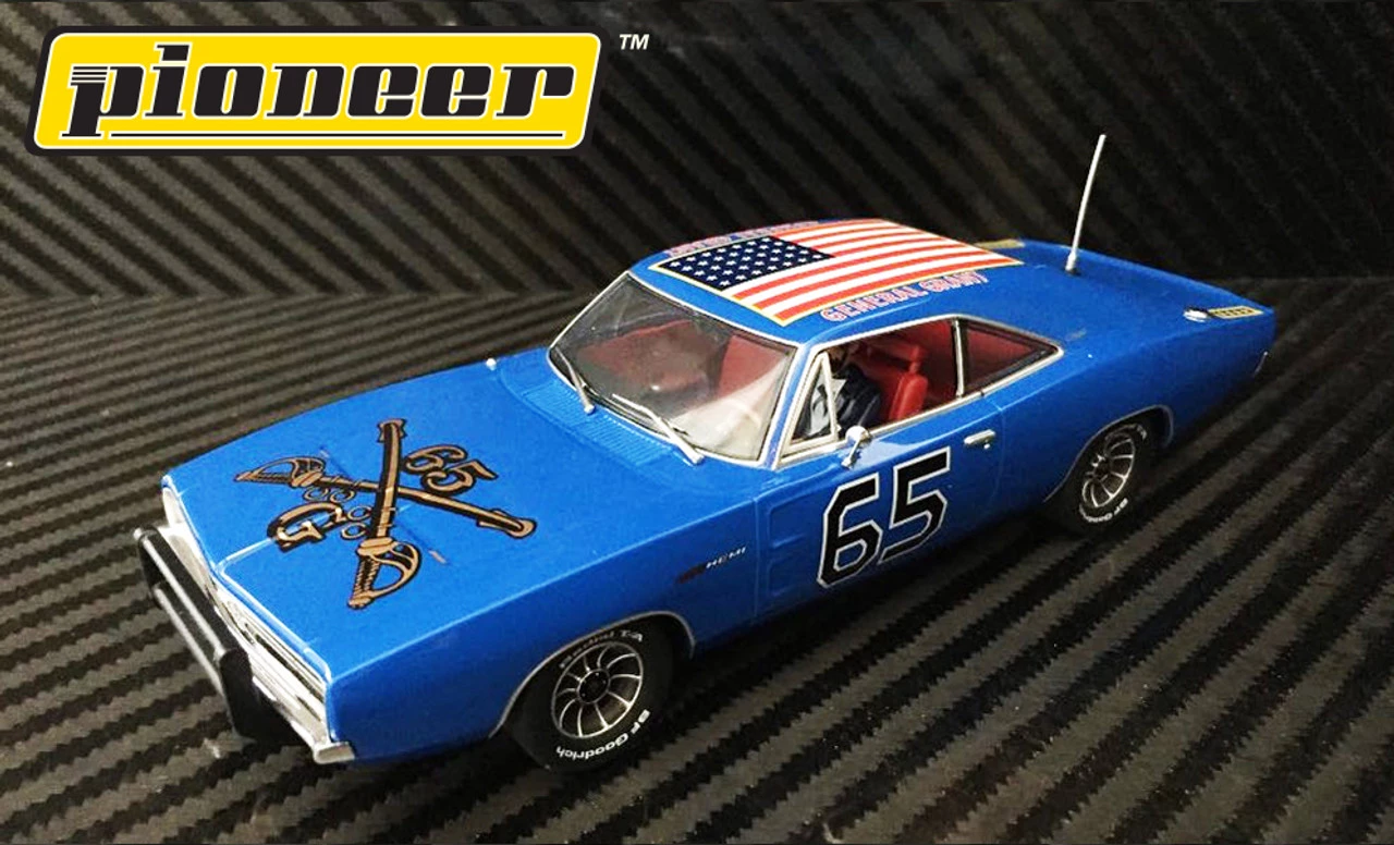 Pioneer General Grant Dodge Charger Crazy Blue 1/32 Slot Car