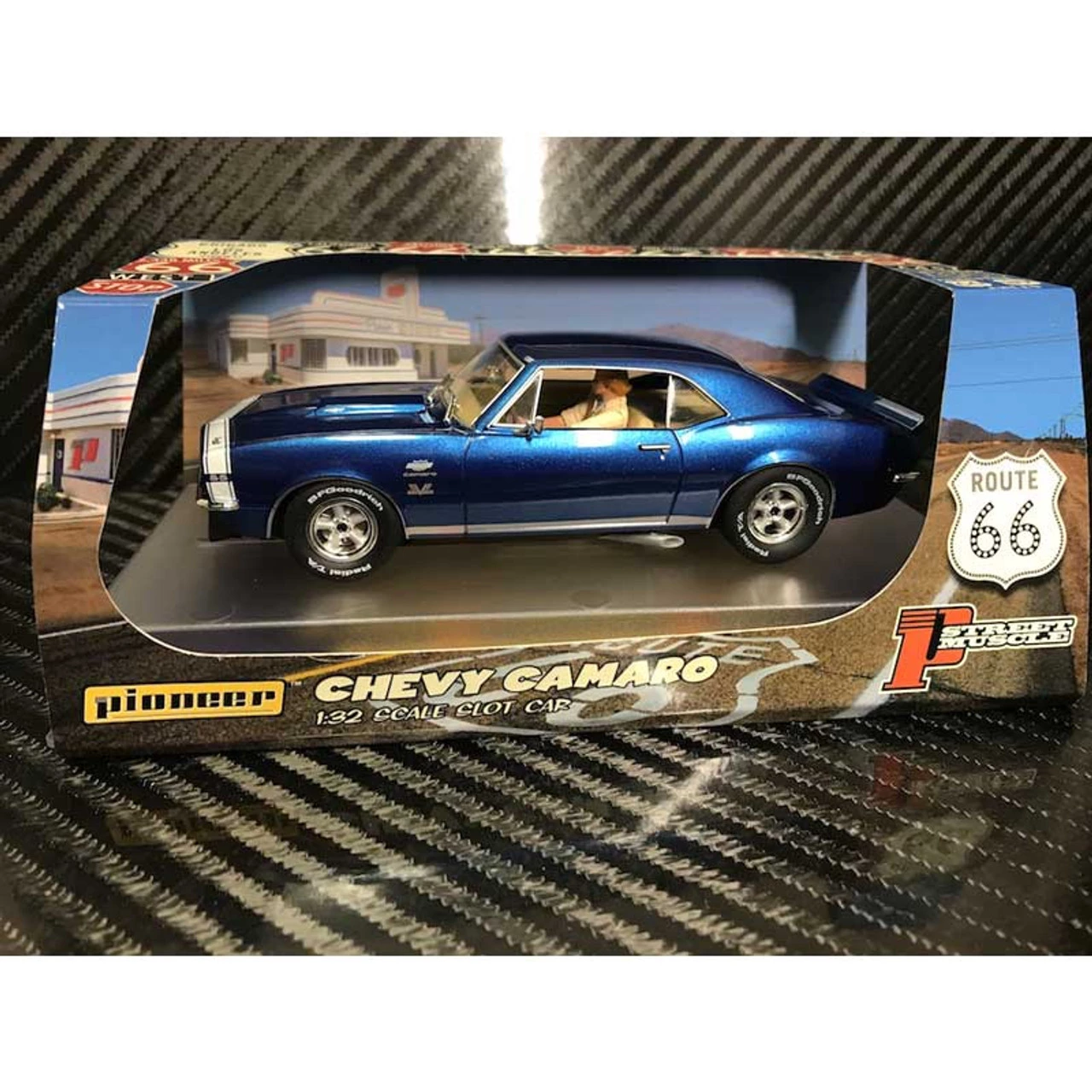 Pioneer Chevy Camaro Yenko SS427 Blue Route 66 Ltd Edition 1/32 Slot Car