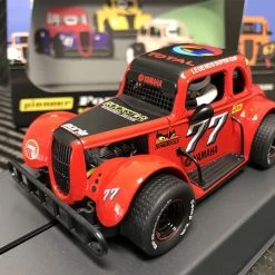 Pioneer 1934 Ford Coupe Legends Racer #77 Red 1/32 Slot Car