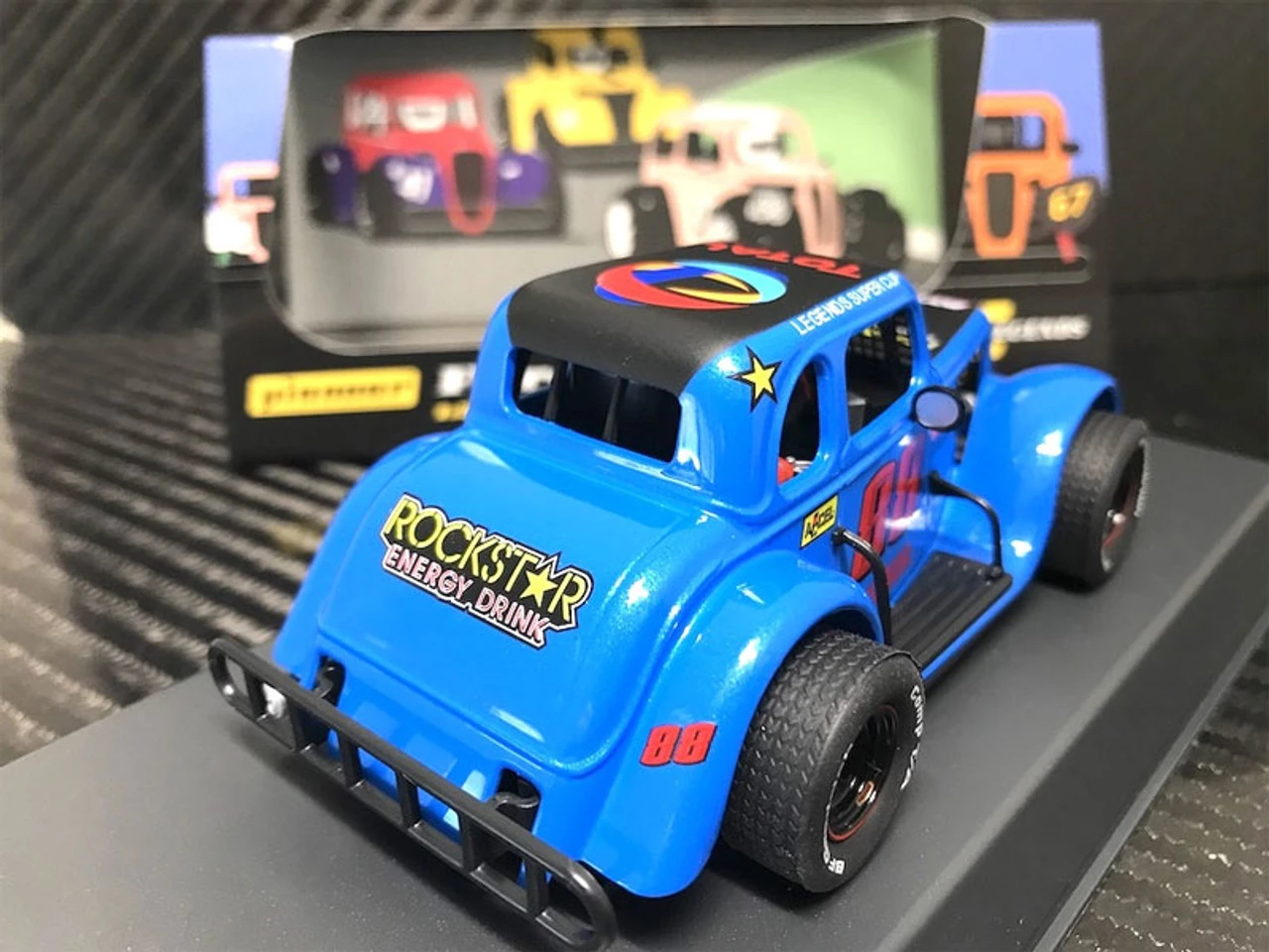 Pioneer 1934 Ford Coupe Legends Racer #88 Blue 1/32 Slot Car - Image 3