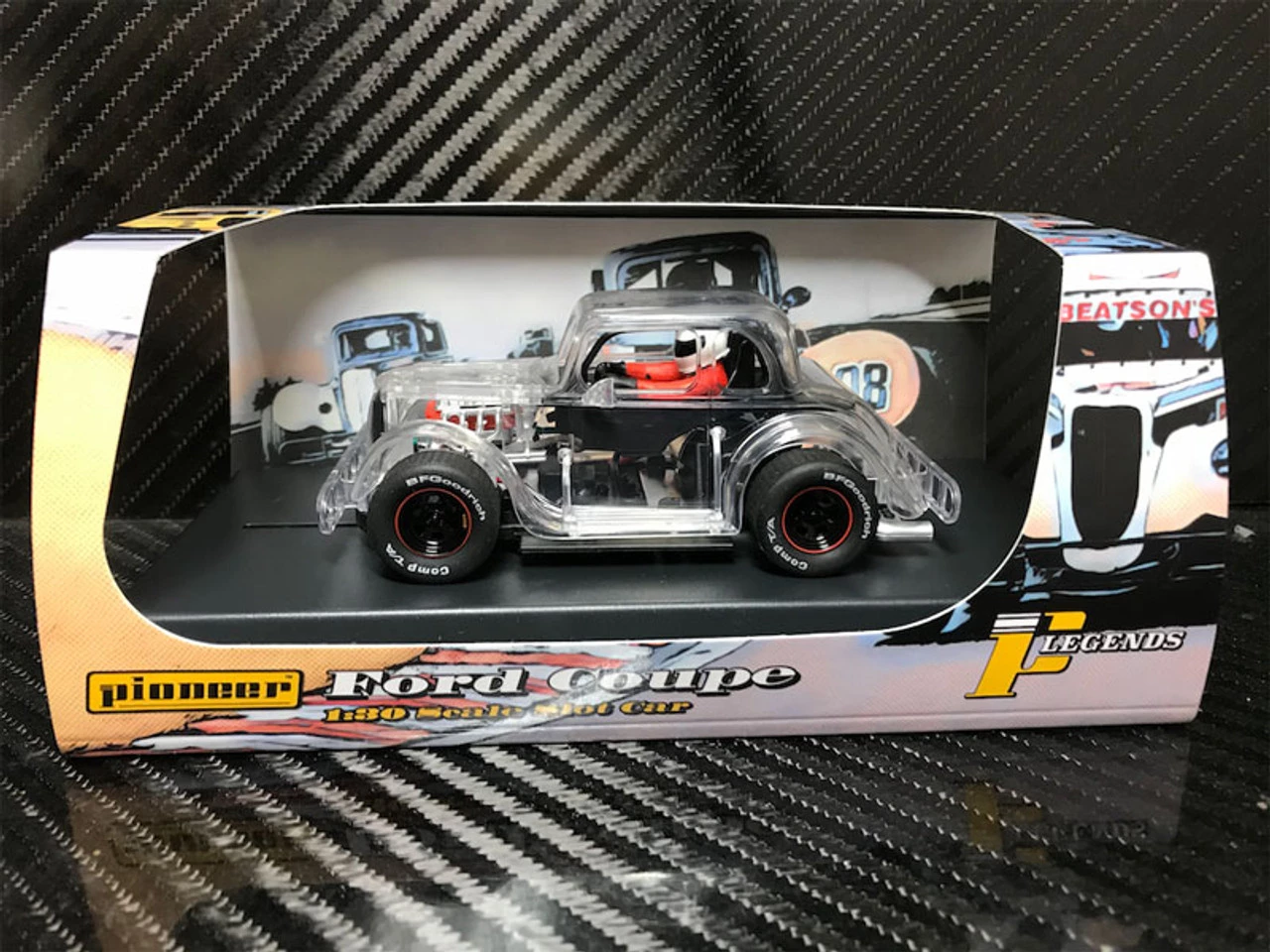 Pioneer ‘34 Ford Coupe Legends Racer X-Ray 1/32 Slot Car - Limited Edition - Image 5