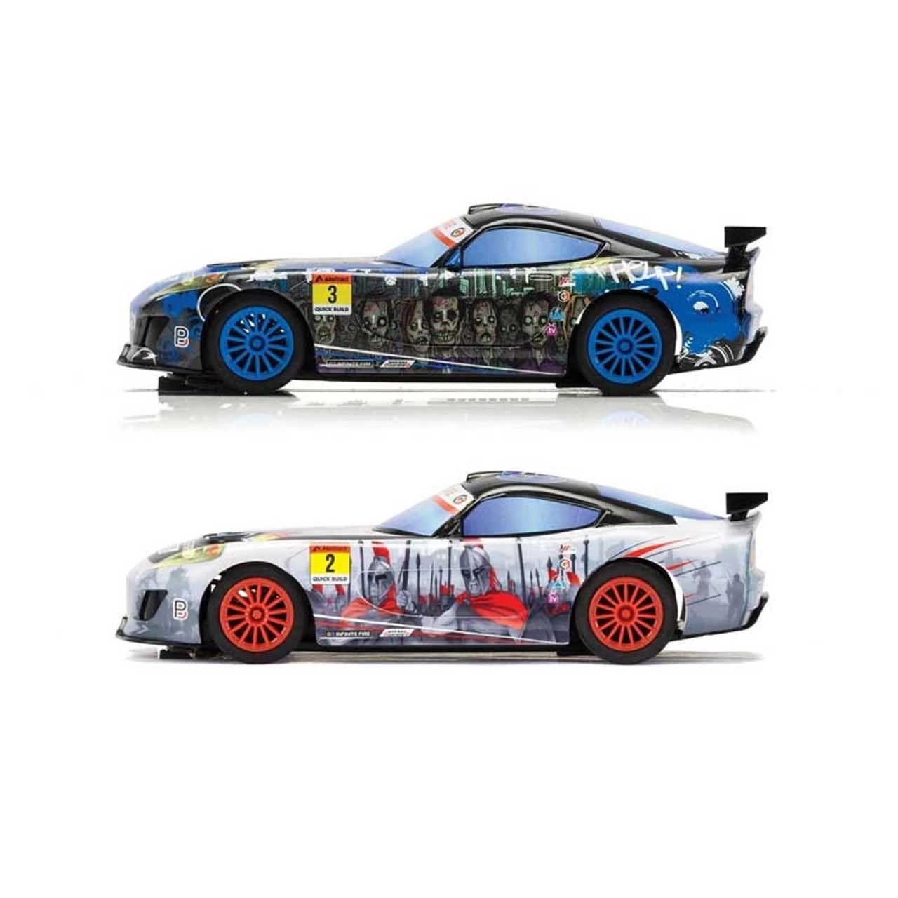 Scalextric Urban Outrun GT Zombie vs GT Spartan 1/32 Slot Car Set - Image 3