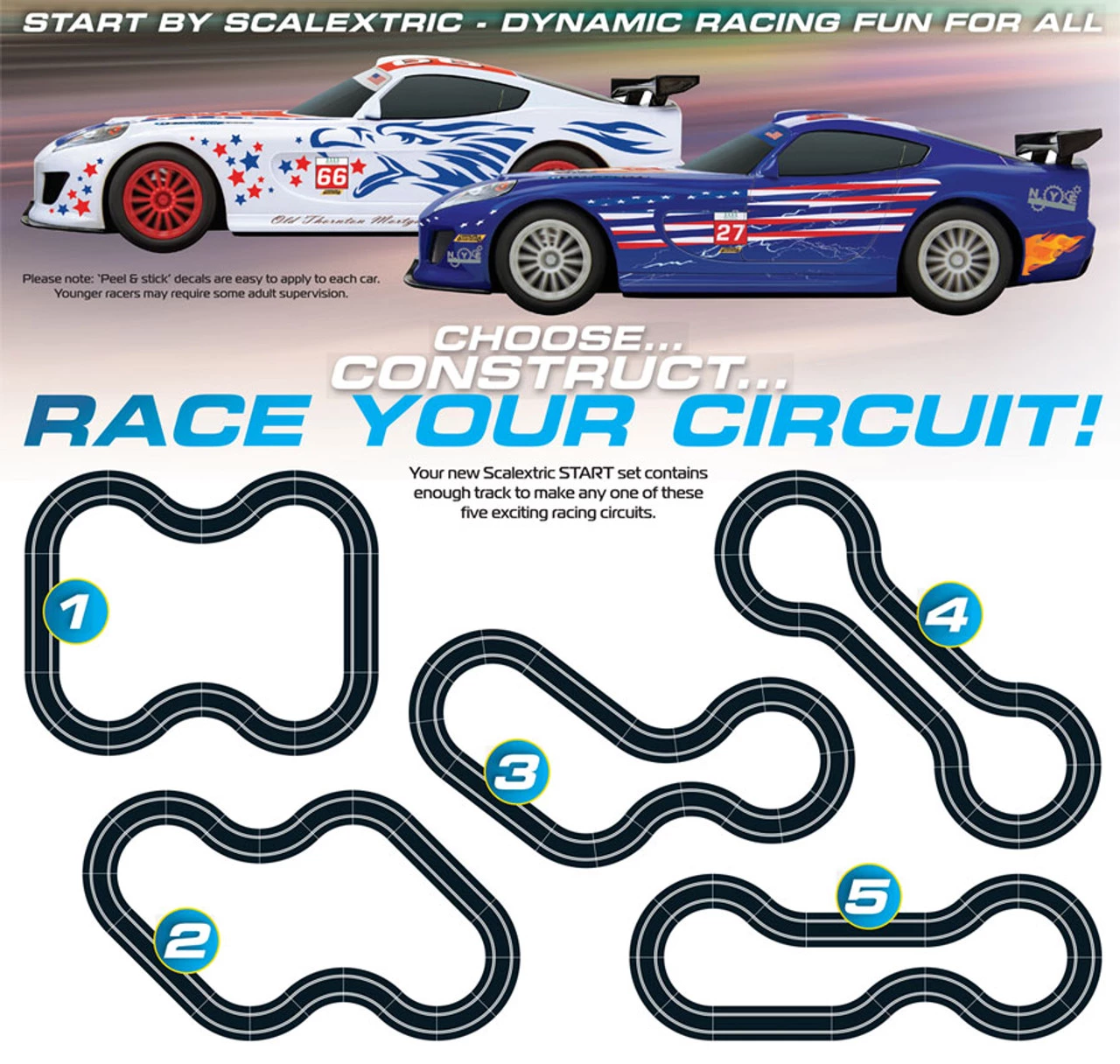 Scalextric START GT America 1/32 Slot Car Track Set - Image 2