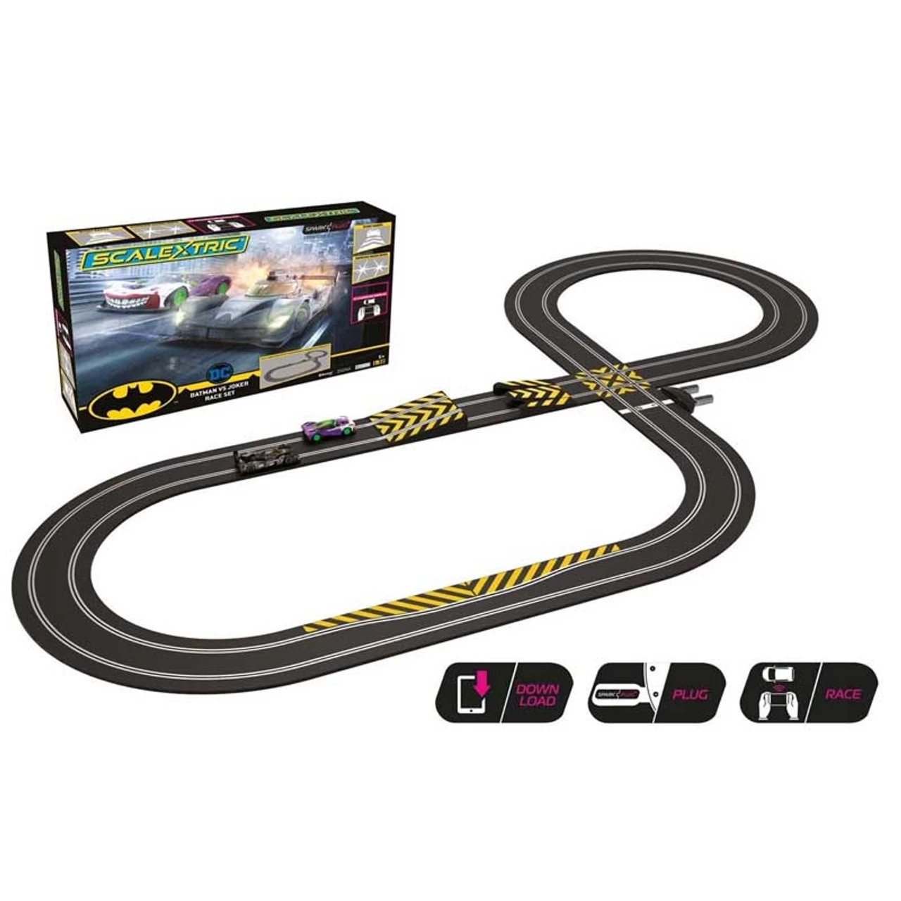Scalextric Batman vs Joker Spark Plug 1/32 Slot Car Track Set - Image 2