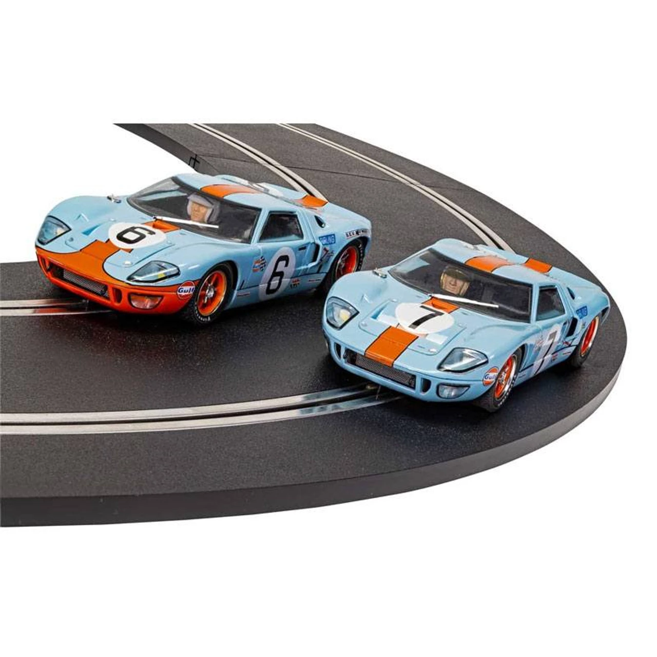 Scalextric Ford GT40 Gulf Twin Pack 1969 LeMans 1/32 Slot Cars - Image 2
